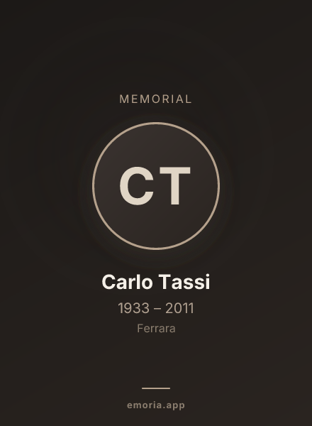 Memorial portrait of Carlo Tassi
