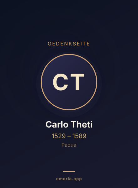 Gedenkportrait von Carlo Theti