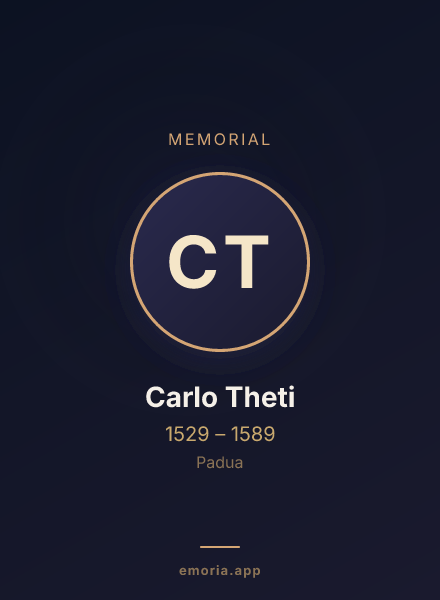 Memorial portrait of Carlo Theti
