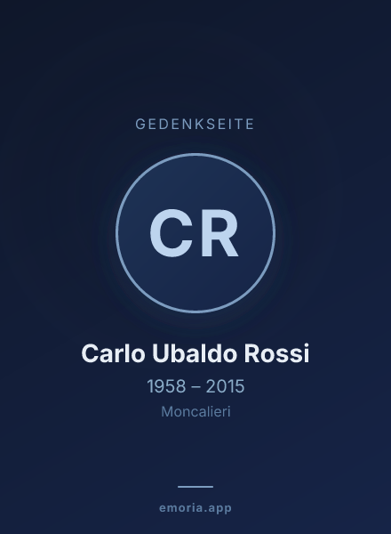 Gedenkportrait von Carlo Ubaldo Rossi