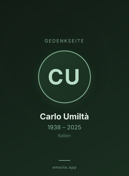 Gedenkportrait von Carlo Umiltà