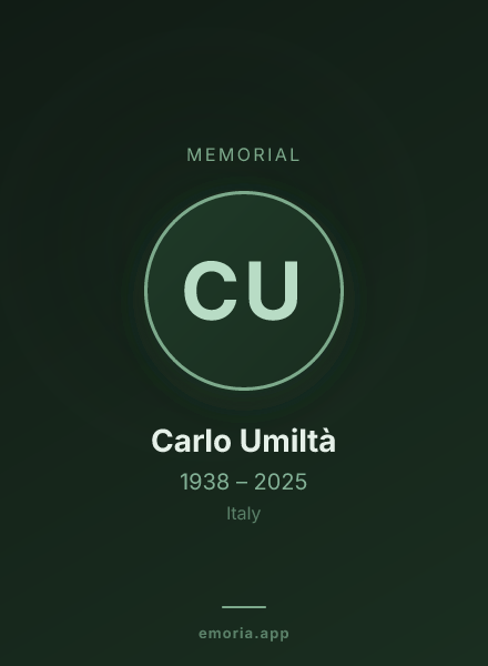 Memorial portrait of Carlo Umiltà