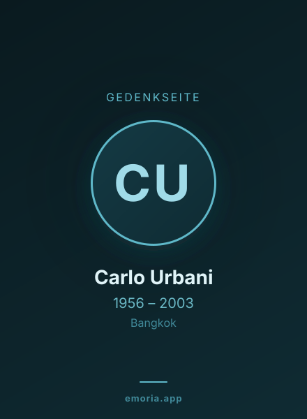 Gedenkportrait von Carlo Urbani