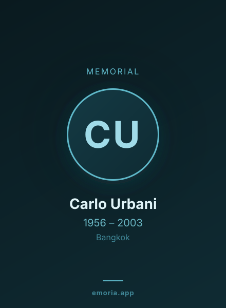 Memorial portrait of Carlo Urbani