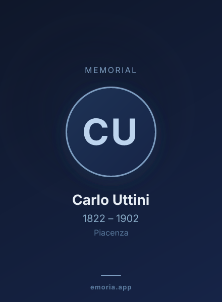 Memorial portrait of Carlo Uttini
