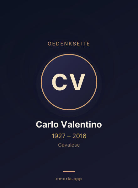 Gedenkportrait von Carlo Valentino