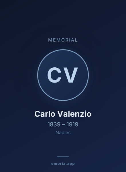 Memorial portrait of Carlo Valenzio