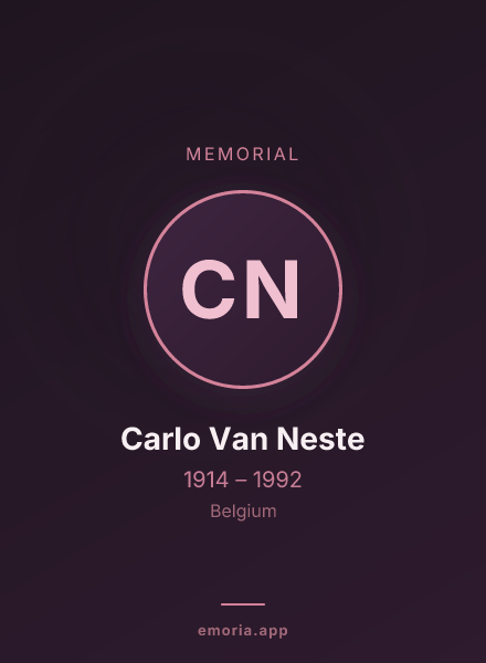 Memorial portrait of Carlo Van Neste