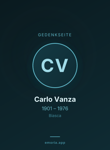 Gedenkportrait von Carlo Vanza