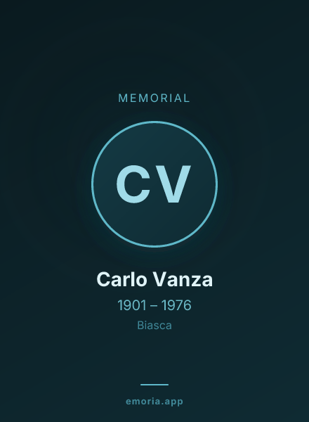 Memorial portrait of Carlo Vanza