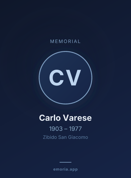 Memorial portrait of Carlo Varese