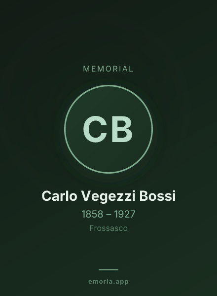Memorial portrait of Carlo Vegezzi Bossi