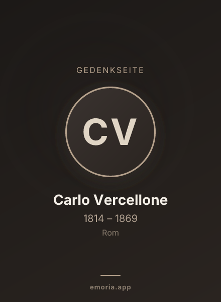 Gedenkportrait von Carlo Vercellone