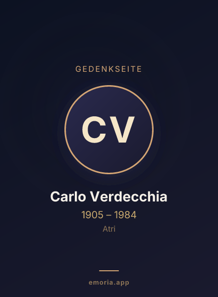 Gedenkportrait von Carlo Verdecchia