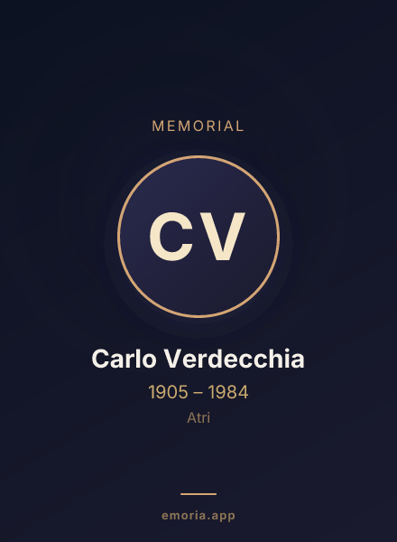 Memorial portrait of Carlo Verdecchia
