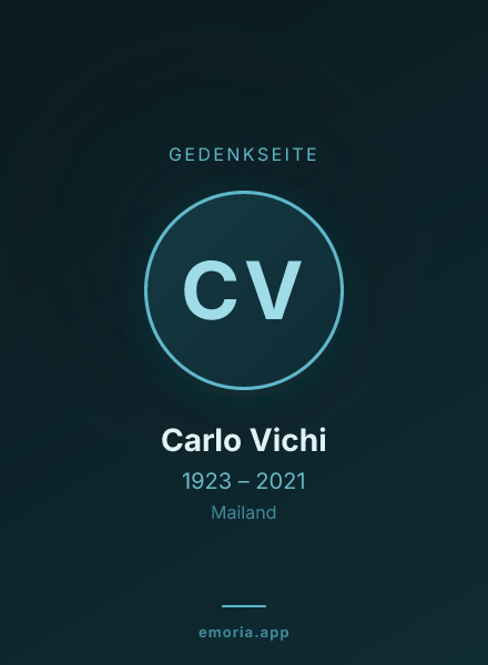Gedenkportrait von Carlo Vichi