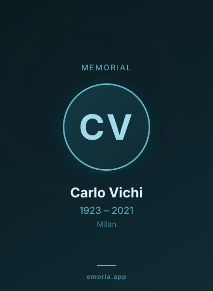 Memorial portrait of Carlo Vichi