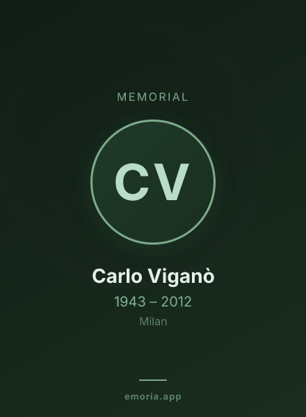 Memorial portrait of Carlo Viganò