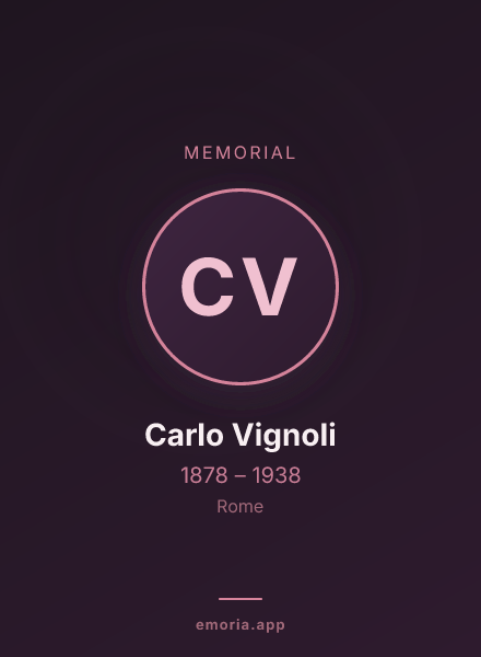 Memorial portrait of Carlo Vignoli