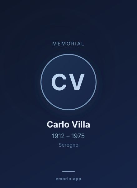 Memorial portrait of Carlo Villa