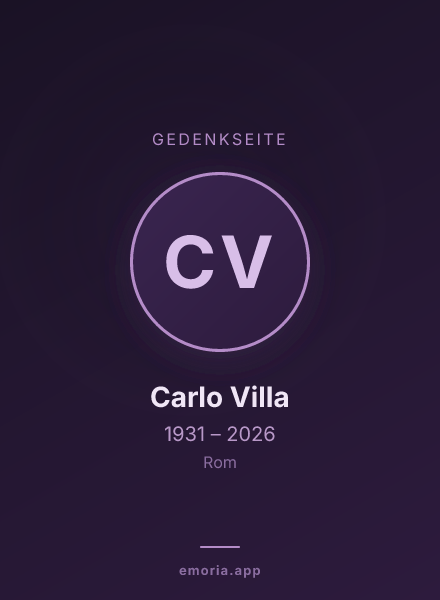 Gedenkportrait von Carlo Villa