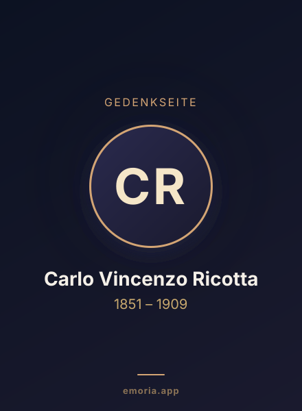 Gedenkportrait von Carlo Vincenzo Ricotta