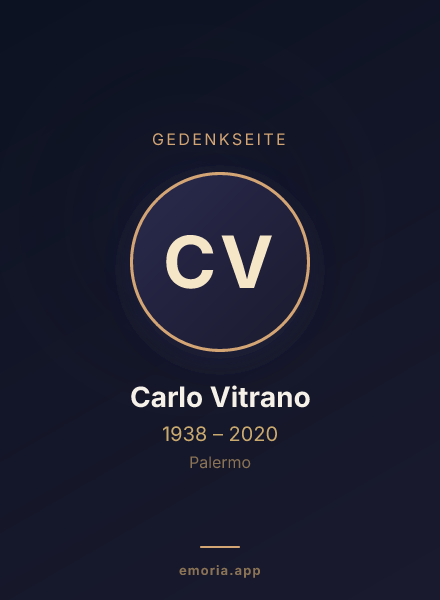 Gedenkportrait von Carlo Vitrano