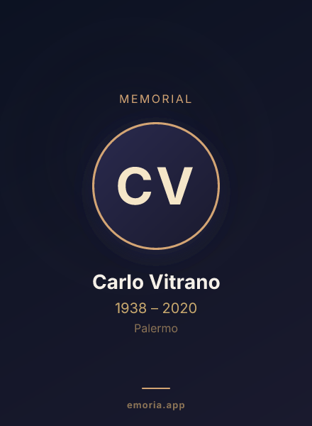 Memorial portrait of Carlo Vitrano