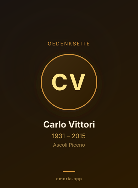 Gedenkportrait von Carlo Vittori