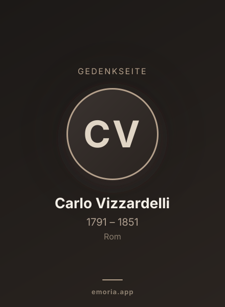 Gedenkportrait von Carlo Vizzardelli