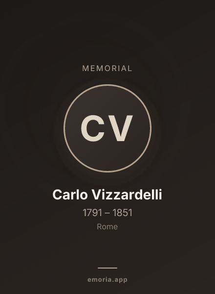 Memorial portrait of Carlo Vizzardelli
