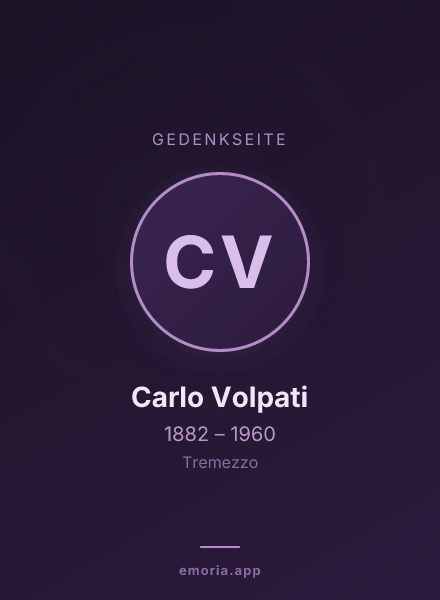 Gedenkportrait von Carlo Volpati