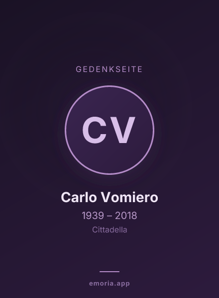 Gedenkportrait von Carlo Vomiero