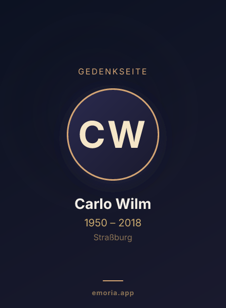 Gedenkportrait von Carlo Wilm