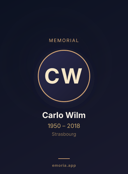Memorial portrait of Carlo Wilm