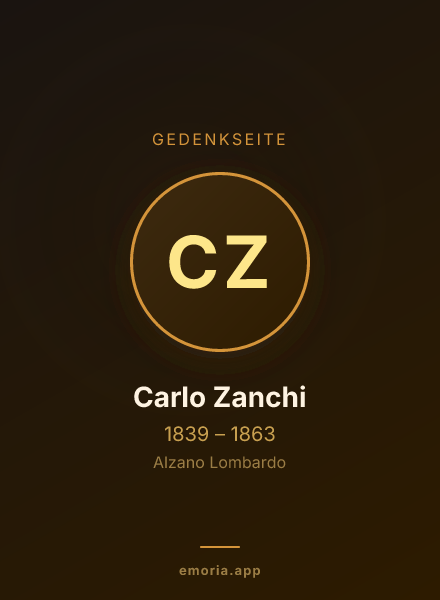 Gedenkportrait von Carlo Zanchi