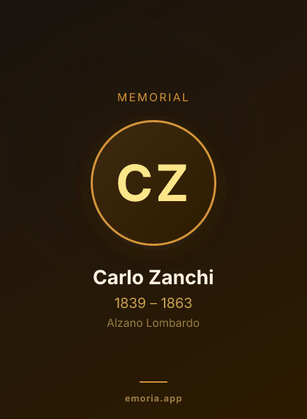 Memorial portrait of Carlo Zanchi