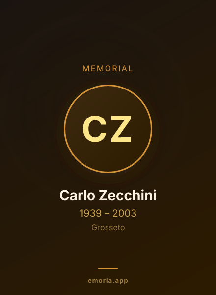 Memorial portrait of Carlo Zecchini