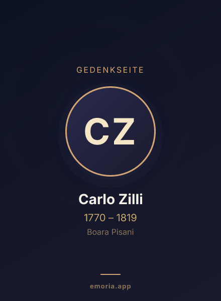 Gedenkportrait von Carlo Zilli