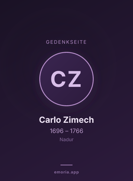 Gedenkportrait von Carlo Zimech