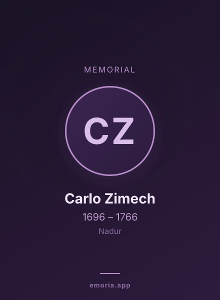 Memorial portrait of Carlo Zimech