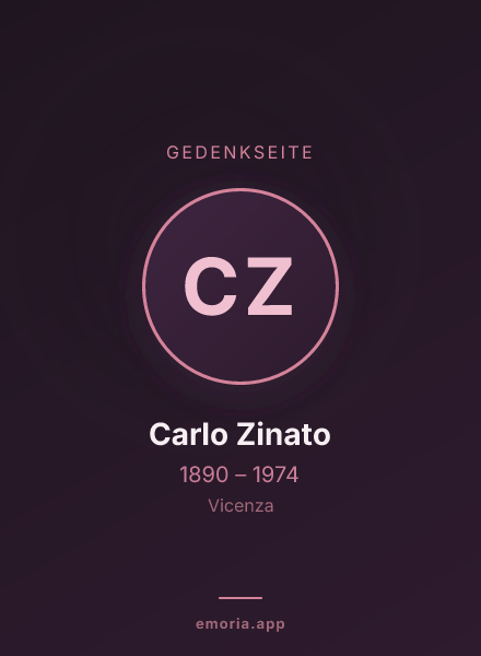 Gedenkportrait von Carlo Zinato