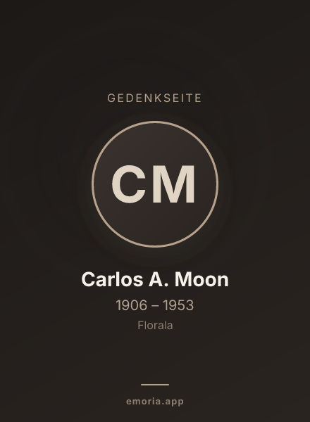 Gedenkportrait von Carlos A. Moon