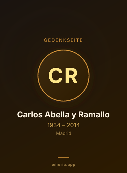 Gedenkportrait von Carlos Abella y Ramallo