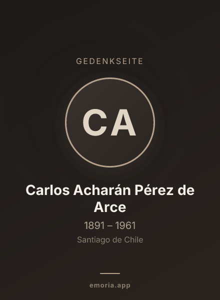 Gedenkportrait von Carlos Acharán Pérez de Arce