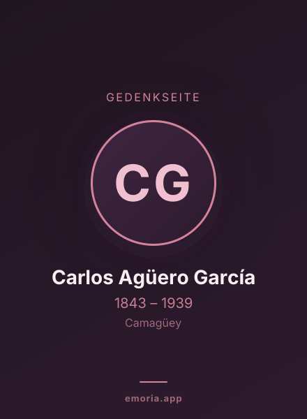 Gedenkportrait von Carlos Agüero García