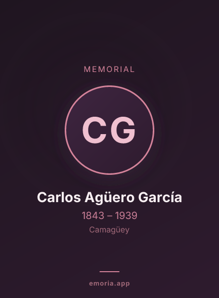 Memorial portrait of Carlos Agüero García
