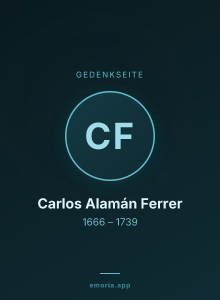 Gedenkportrait von Carlos Alamán Ferrer