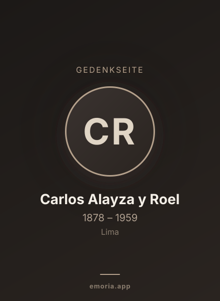 Gedenkportrait von Carlos Alayza y Roel