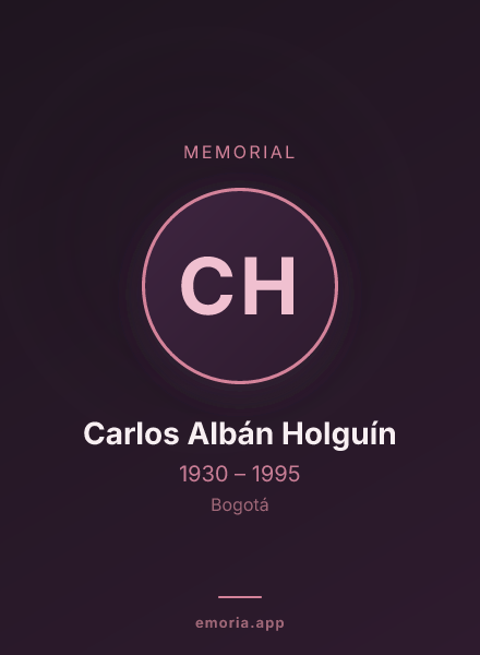 Memorial portrait of Carlos Albán Holguín